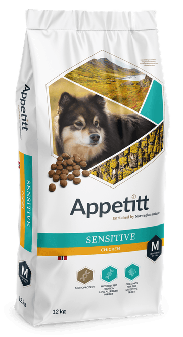 Hovedbilde Appetitt Sensitive Chicken Medium Breed - 12 kg